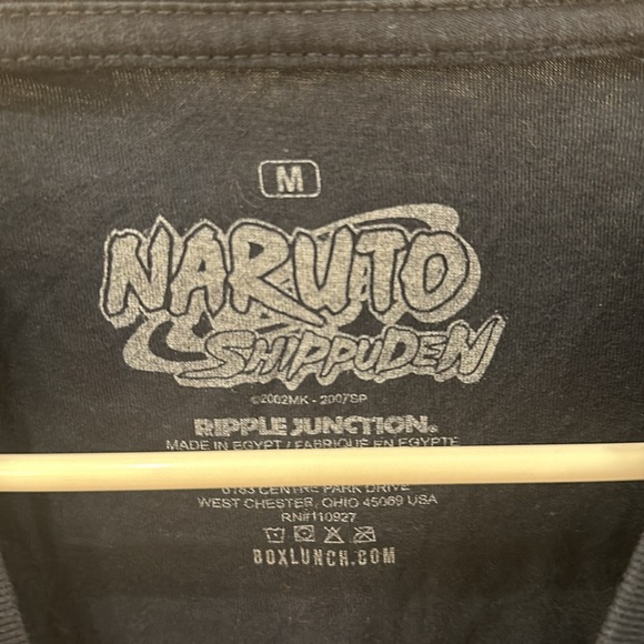 EUC Naruto Kakashi Graphic Screen Tee Short Sleeve T- Shirt Size M Medium - Picture 6 of 8